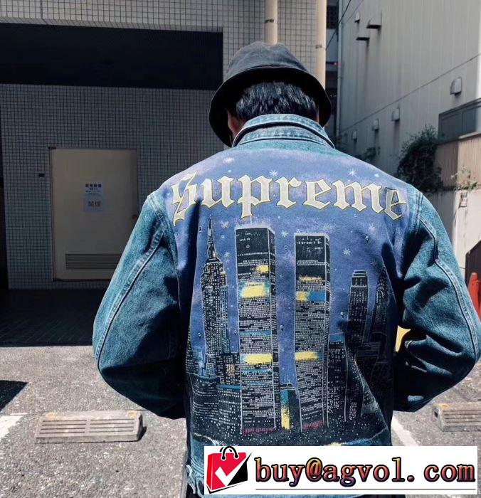 すっきりした印象に Sup 19SS Supreme New York Jacketおしゃれ上級者に挑戦  2色可選 デニムジャケット