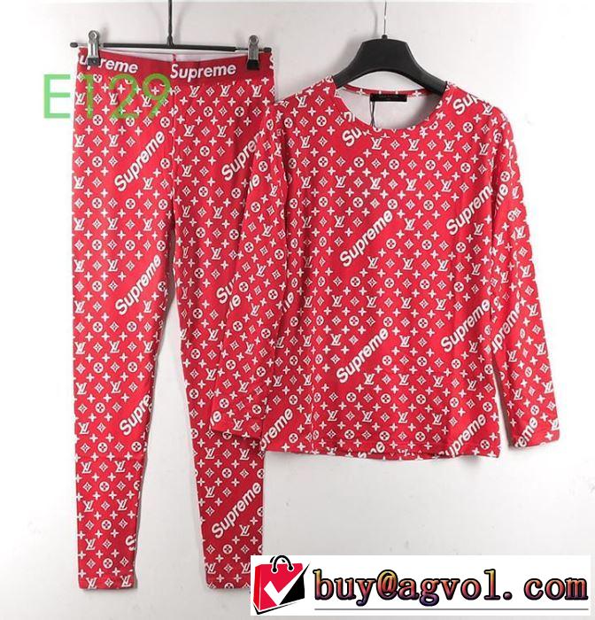やっぱり優しい色  シュプリーム SUPREME 【2019秋冬】の注目トレンド  2色可選  上下セット 男女兼用