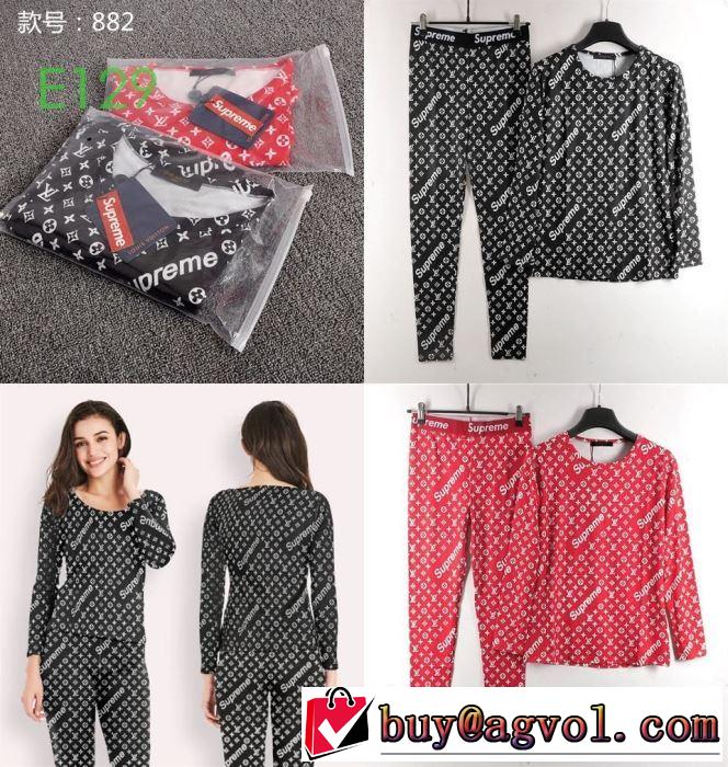 やっぱり優しい色  シュプリーム SUPREME 【2019秋冬】の注目トレンド  2色可選  上下セット 男女兼用