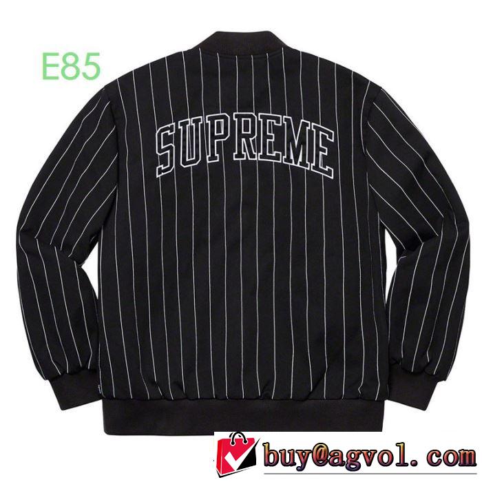 大人かわいい秋冬コーデを楽しみ  野球ウェア2019トレンドアイテム激安  2色可選  Supreme Pintripe Varsity Jacket