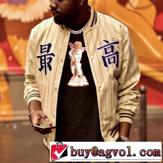 大人かわいい秋冬コーデを楽しみ  野球ウェア2019トレンドアイテム激安  2色可選  Supreme Pintripe Varsity Jacket