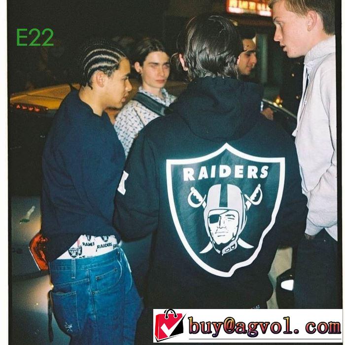 2019年秋冬に欠かせない Supreme NFL x Raiders x &x27;47 Hooded Sweatshirt  2色可選  パーカー 今から取り入れられるトレンド