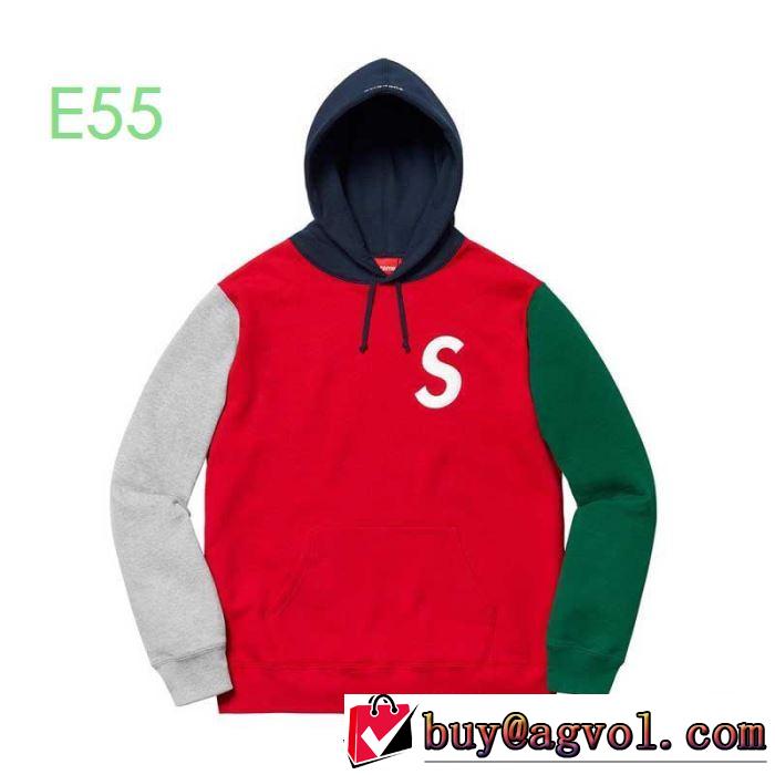 Supreme 19aw S Logo Colorblocked Hooded Sweatshirt  3色可選おしゃれ感度が高い秋冬トレンド  パーカー