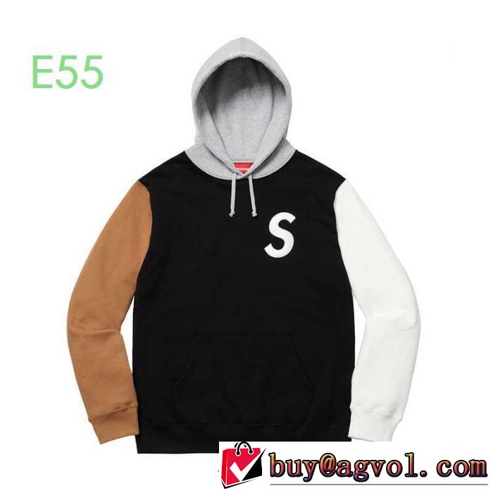 Supreme 19aw S Logo Colorblocked Hooded Sweatshirt  3色可選おしゃれ感度が高い秋冬トレンド  パーカー