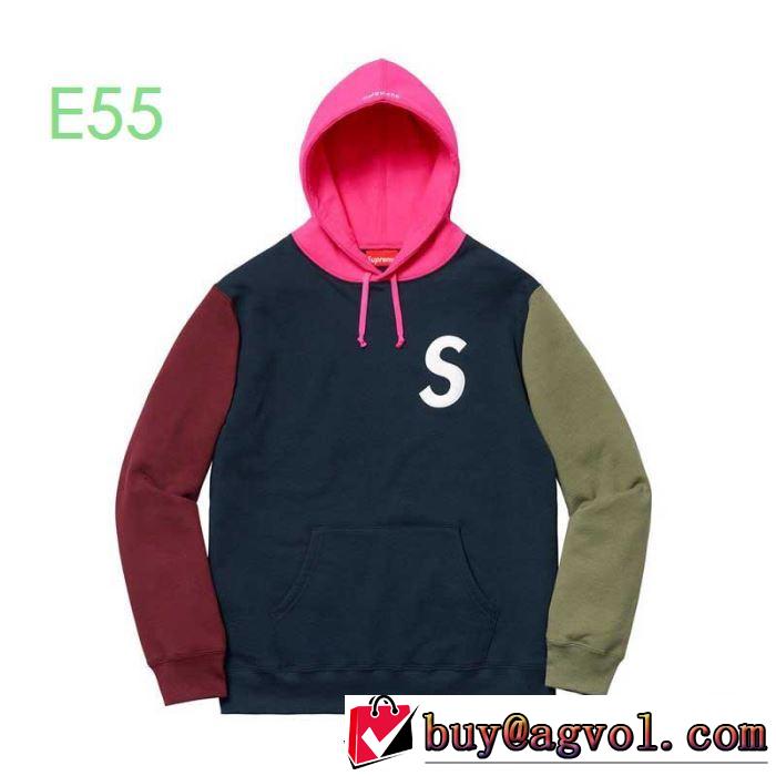 Supreme 19aw S Logo Colorblocked Hooded Sweatshirt  3色可選おしゃれ感度が高い秋冬トレンド  パーカー