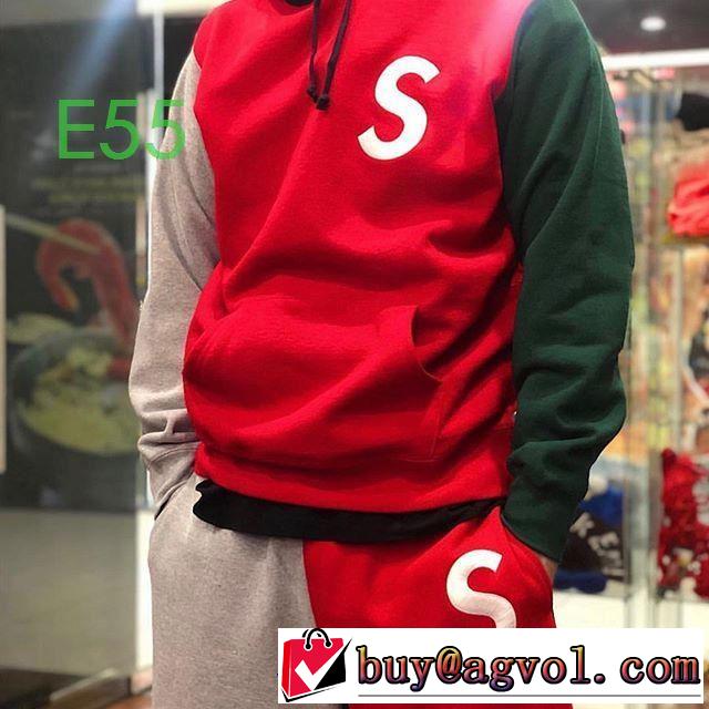 Supreme 19aw S Logo Colorblocked Hooded Sweatshirt  3色可選おしゃれ感度が高い秋冬トレンド  パーカー