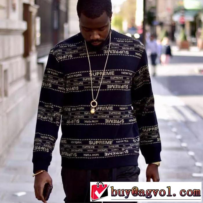 絶妙な大人っぽさと遊び心 Supreme 19aw Metallic Jacquard Crewneck 3色可選 プルオーバーパーカー 今年らしいおすすめ新品