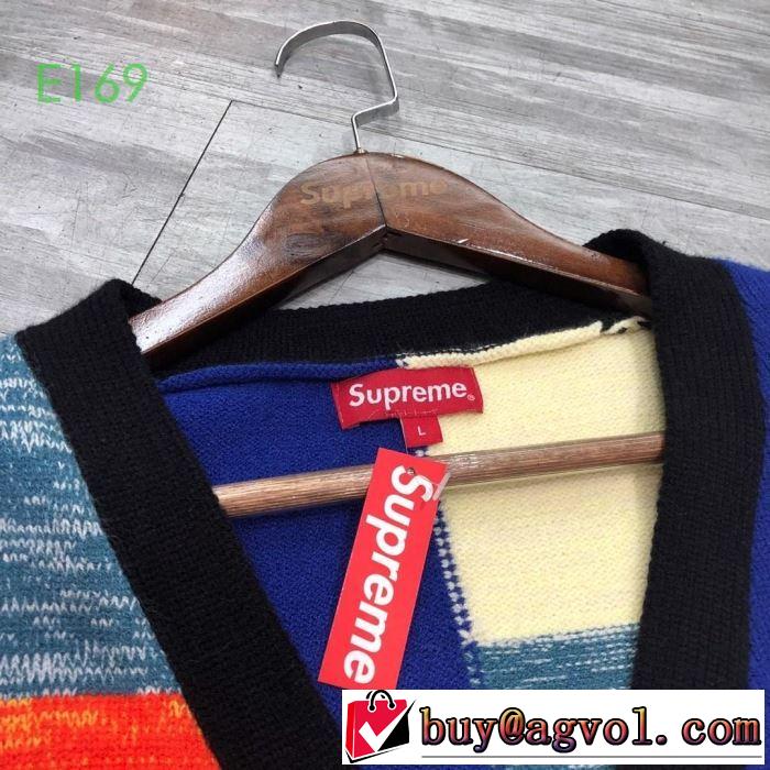 お洒落で秋冬注目トレンド Supreme 19AW  Patchwork Mohair Cardigan  大人かわいい秋冬コーデを楽しみ ニットコート