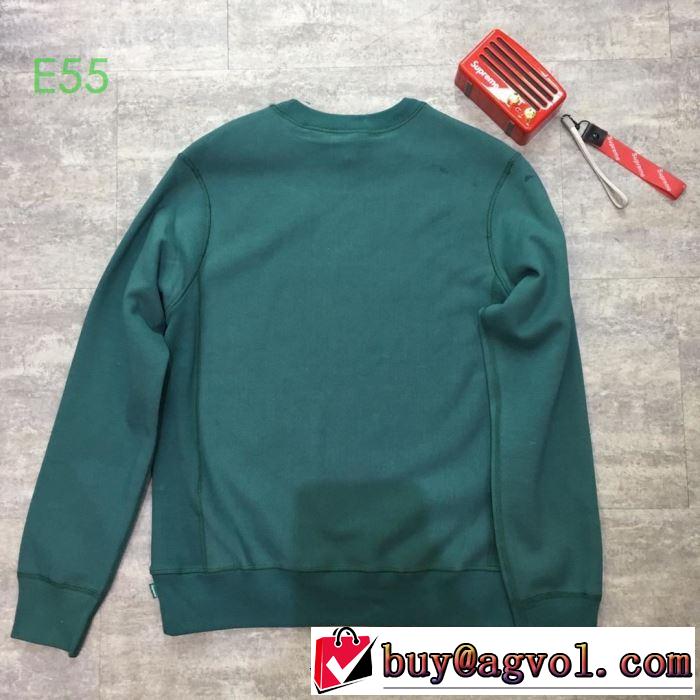 今季トレンド抜け感新品 2019AW Supreme box logo crewneck  カジュアルコーデオシャレ プルオーバーパーカー