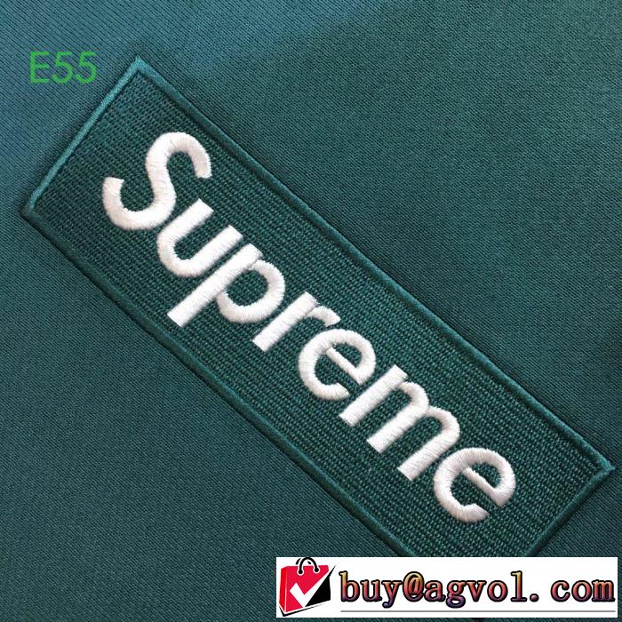 今季トレンド抜け感新品 2019AW Supreme box logo crewneck  カジュアルコーデオシャレ プルオーバーパーカー