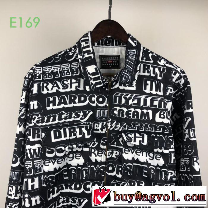 2色可選 ブルゾン 気になる2019年秋のファッション Supreme x Hysteric Glamour textwork jacket