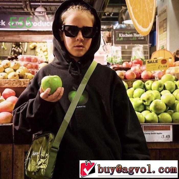 Supreme 19AW Apple Hooded Sweatshirt 苹果logo 2色可選 サイズのよさを感じる新作 パーカー