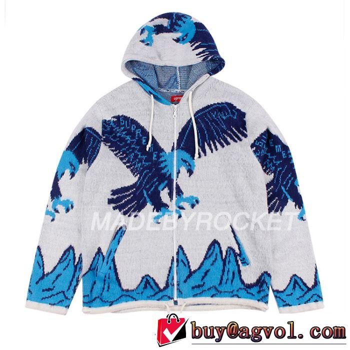 2019トレンドアイテム激安 パーカー 活躍するトレンドアイテムSUPREME Eagle Hooded Zip Up Sweater