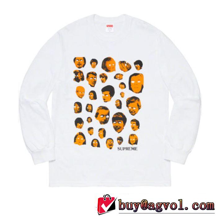 毎日はちょっとイイ秋冬新品 Supreme 19FW Faces LS Tee お洒落で秋冬注目トレンド 2色可選  プルオーバーパーカー