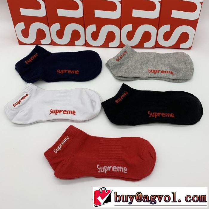 シュプリーム速報！2019年秋ファッショントレンド SUPREME  靴下 寒い季節トレンド上品