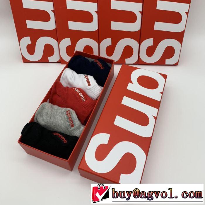 シュプリーム速報！2019年秋ファッショントレンド SUPREME  靴下 寒い季節トレンド上品