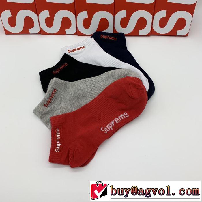 シュプリーム速報！2019年秋ファッショントレンド SUPREME  靴下 寒い季節トレンド上品