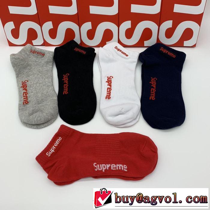 シュプリーム速報！2019年秋ファッショントレンド SUPREME  靴下 寒い季節トレンド上品