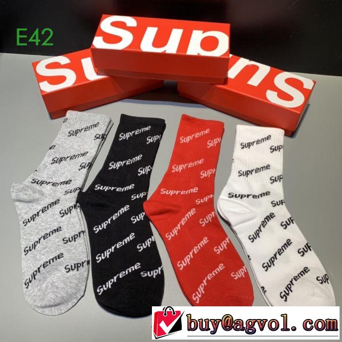 SUPREME  2019秋冬最重要アイテム 秋トレンドの新定番 靴下 シュプリーム 今年の流行りファション