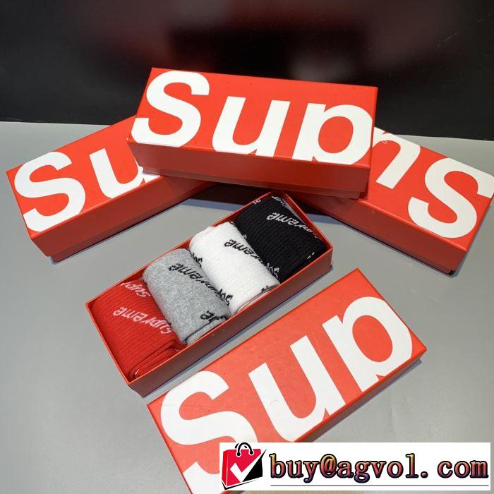 SUPREME  2019秋冬最重要アイテム 秋トレンドの新定番 靴下 シュプリーム 今年の流行りファション