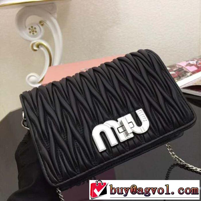 2019年春夏シーズンの人気 夏らしい季節感 ミュウミュウ MIUMIU 斜め掛けバッグ 4色可選