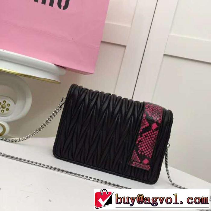 今季は特に注目ファション ミュウミュウ MIUMIU 斜め掛けバッグ 3色可選 2019SSのトレンド商品