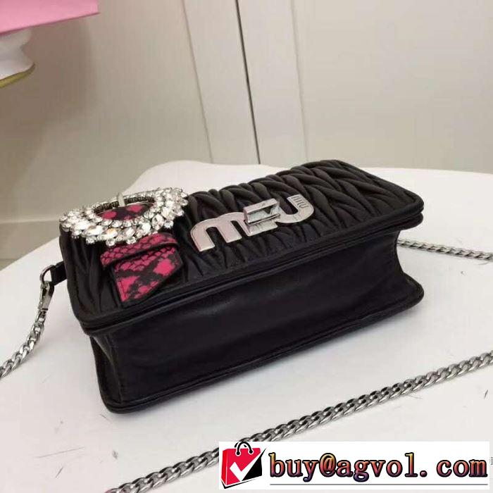 今季は特に注目ファション ミュウミュウ MIUMIU 斜め掛けバッグ 3色可選 2019SSのトレンド商品