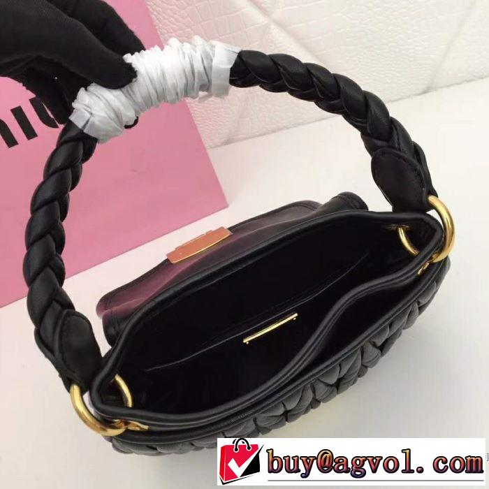2019年春夏流行ファッション 夏大人気のアイテム ミュウミュウ MIUMIU ハンドバッグ 3色可選