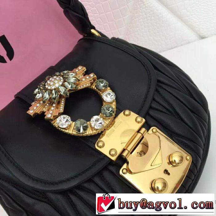 2019年春夏流行ファッション 夏大人気のアイテム ミュウミュウ MIUMIU ハンドバッグ 3色可選