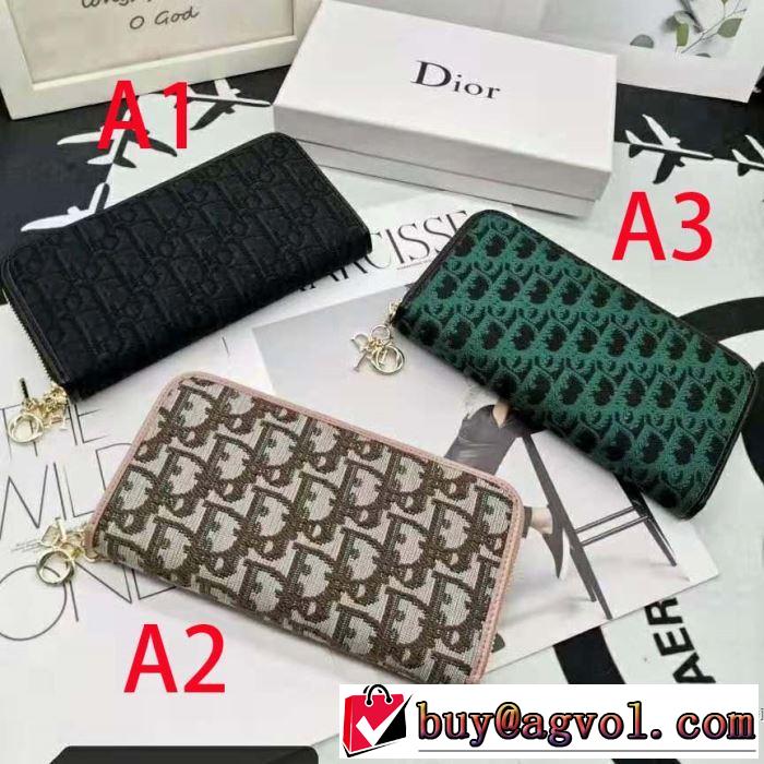 ディオール 秋にはやる最新作を先取り DIOR さわやかに新品おすすめ 3色可選 財布/ウォレット 2019秋冬トレンドアイテム