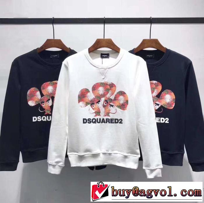 2019春夏の大注目トレンド パーカー ディースクエアード DSQUARED2 大胆なデザイン プルオーバーパーカー3色可選 