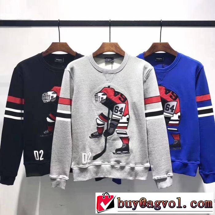3色可選 大人カジュアル夏ファッション2019 プルオーバーパーカー  ディースクエアード DSQUARED2 甘過ぎず大人な印象に 