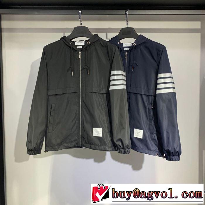 2019年春夏流行ファッション トムブラウン THOM BROWNE トレンド感があって涼しげ ハーフコート 2色可選 リッチな印象に 