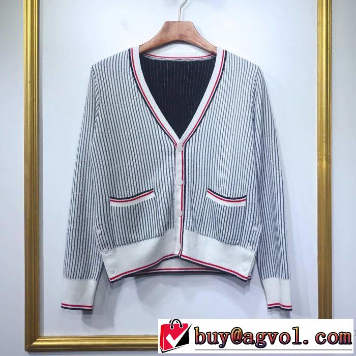優しい雰囲気スタイリッシュに トムブラウン 【2019年】夏のファッション THOM BROWNE ニットコート 目を引く春夏トップス 