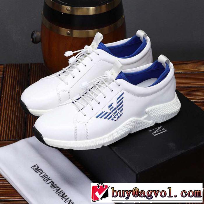 2019年春夏流行ファッション 大人の可愛さを引き立て ARMANI アルマーニ カジュアルシューズ 2色可選