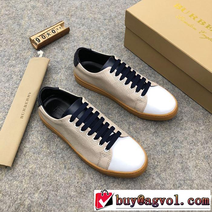 BURBERRY バーバリー カジュアルシューズ 2色可選 おしゃれな夏ファッション2019 夏先に大活躍する