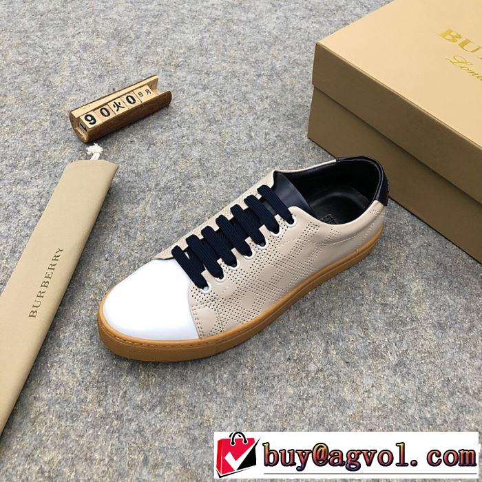 BURBERRY バーバリー カジュアルシューズ 2色可選 おしゃれな夏ファッション2019 夏先に大活躍する