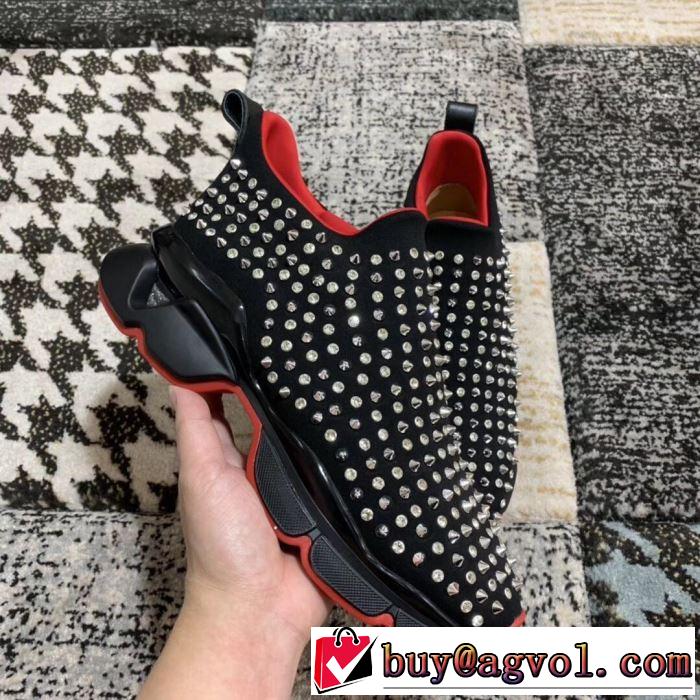 夏に良く似合うちょっと新品 2019春夏のトレンド新商品 クリスチャンルブタン Christian Louboutin スニーカー、靴 2色可選