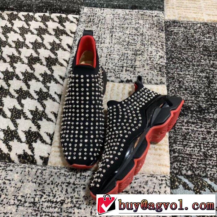 夏に良く似合うちょっと新品 2019春夏のトレンド新商品 クリスチャンルブタン Christian Louboutin スニーカー、靴 2色可選