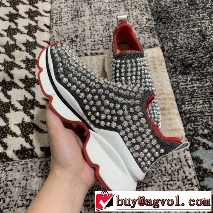 2色可選 ハイトップシューズ  2019春夏トレンドアイテム お洒落トレンド人気 クリスチャンルブタン Christian Louboutin
