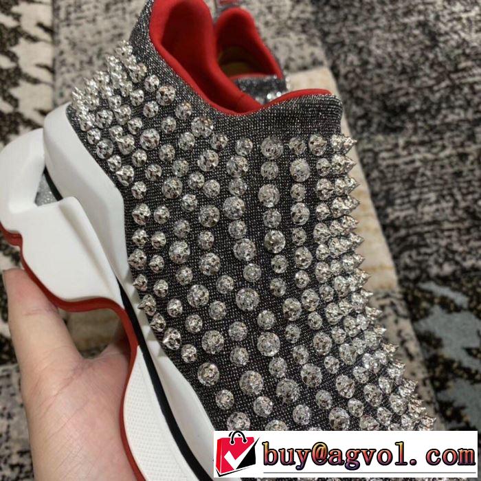 2色可選 ハイトップシューズ  2019春夏トレンドアイテム お洒落トレンド人気 クリスチャンルブタン Christian Louboutin