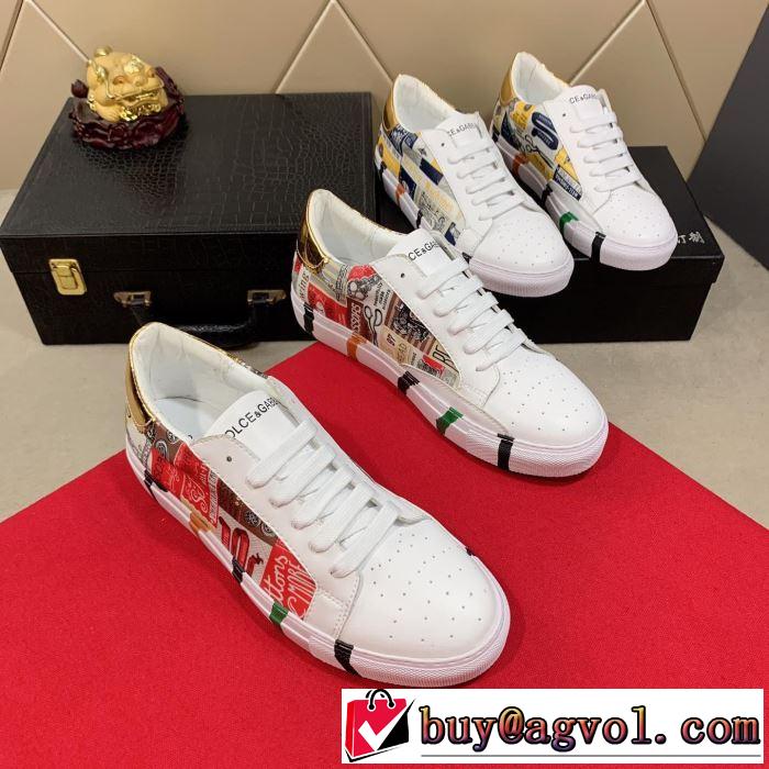 夏らしい季節感 2019春夏も引き続きトレンド ドルチェ＆ガッバーナ Dolce&Gabbana 2色可選 カジュアルシューズ