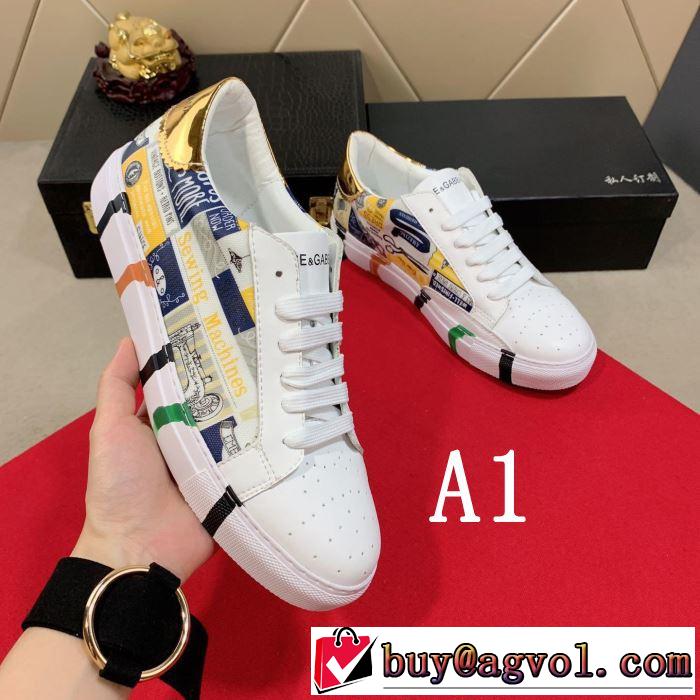 夏らしい季節感 2019春夏も引き続きトレンド ドルチェ＆ガッバーナ Dolce&Gabbana 2色可選 カジュアルシューズ