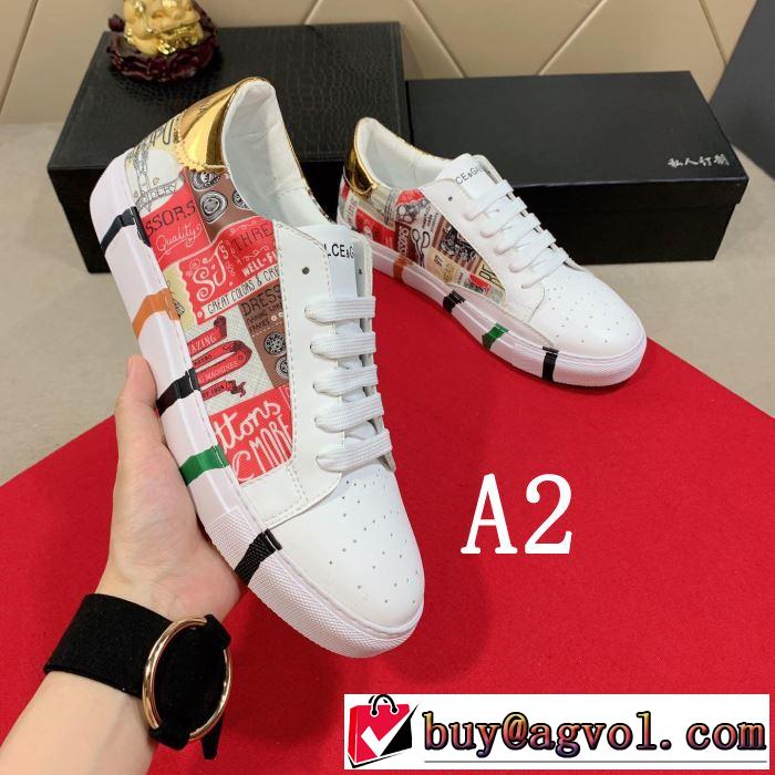 夏らしい季節感 2019春夏も引き続きトレンド ドルチェ＆ガッバーナ Dolce&Gabbana 2色可選 カジュアルシューズ