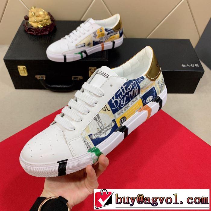 夏らしい季節感 2019春夏も引き続きトレンド ドルチェ＆ガッバーナ Dolce&Gabbana 2色可選 カジュアルシューズ