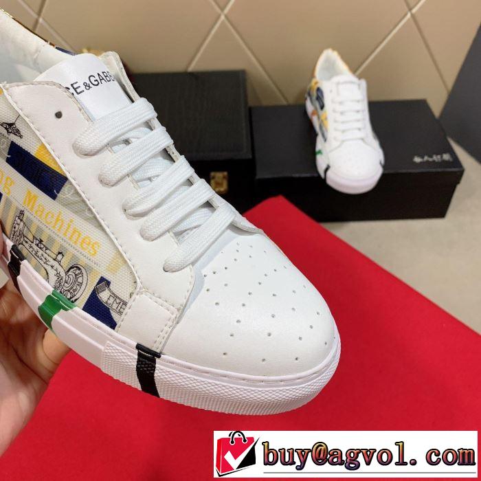 夏らしい季節感 2019春夏も引き続きトレンド ドルチェ＆ガッバーナ Dolce&Gabbana 2色可選 カジュアルシューズ