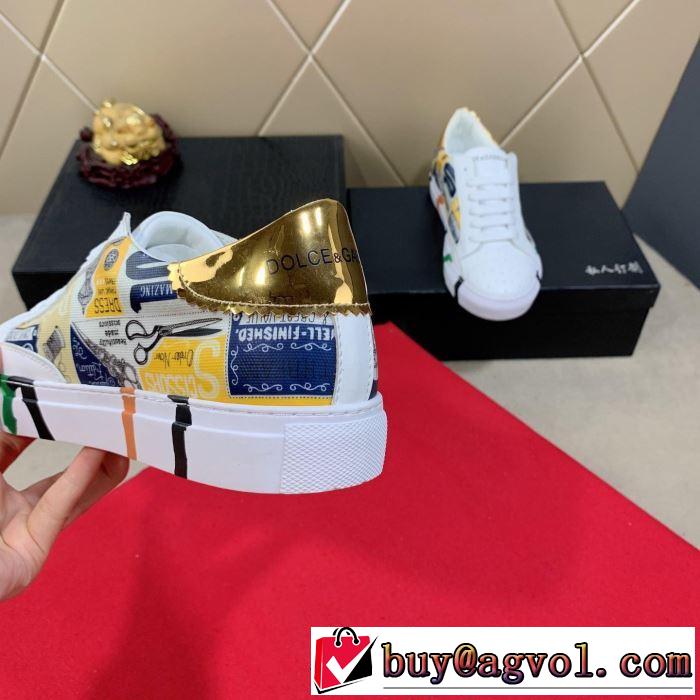 夏らしい季節感 2019春夏も引き続きトレンド ドルチェ＆ガッバーナ Dolce&Gabbana 2色可選 カジュアルシューズ