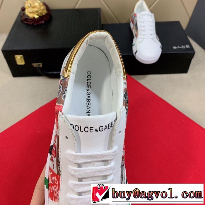 夏らしい季節感 2019春夏も引き続きトレンド ドルチェ＆ガッバーナ Dolce&Gabbana 2色可選 カジュアルシューズ