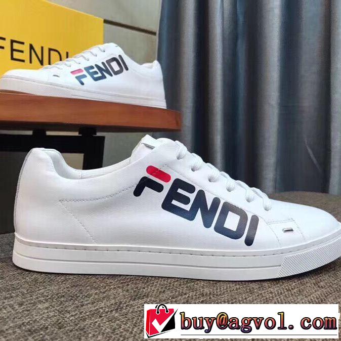 2019春夏トレンドアイテム 今年春夏ファション流行り FENDI フェンディ 2色可選 カジュアルシューズ
