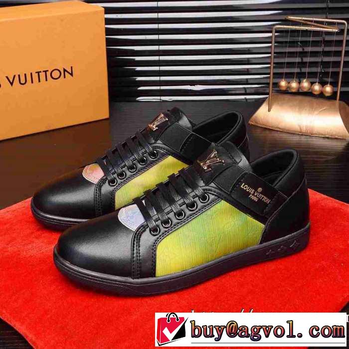 とにかく完璧ブランド新作 ルイ ヴィトン 秋服コーデ2019年版 LOUIS VUITTON 2色可選 ランニングシューズ 大胆なチェックの人気トレンド